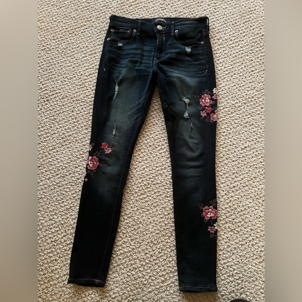 Express Embroidered Jean/Skinny/Jegging
